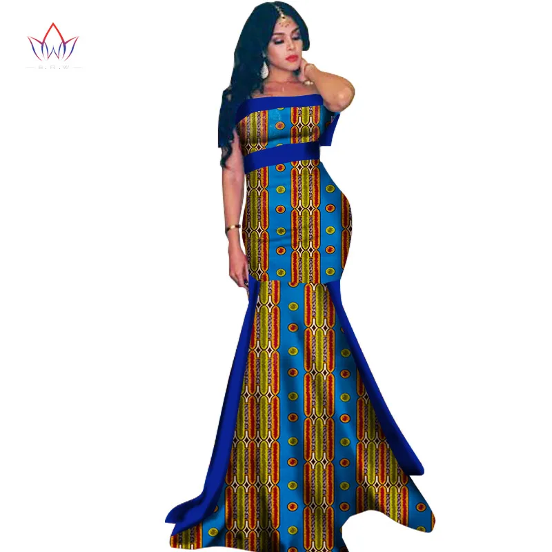 Новое Африканское длинное платье для женщин Dashiki Vestidos хлопок принт лоскутное платье Женская африканская одежда WY1410