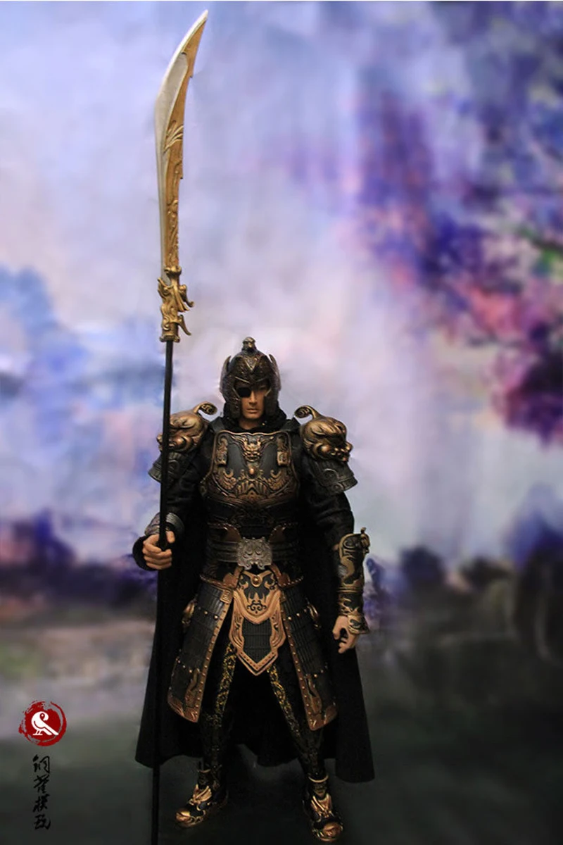 1/6 масштаб три царства серия Xiahou Dun 12 дюймов фигурка с золотой броней для коллекционного подарка