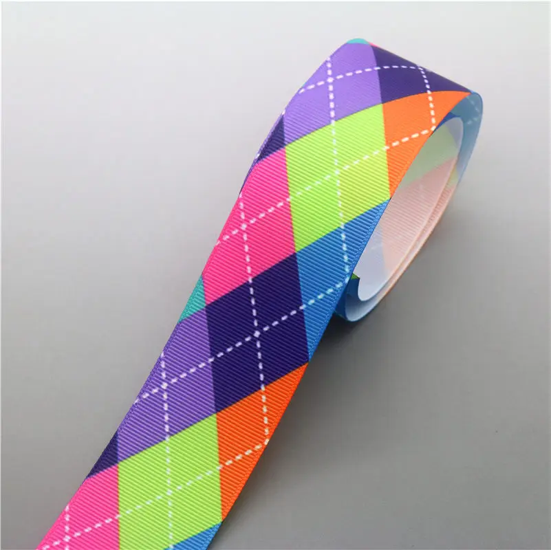DHK 1,5 ''10 ярдов цвета печатным рисунком Grosgrain ленточный аксессуар Hairbow Головные уборы украшения «сделай сам» оптом OEM 38 мм B1797
