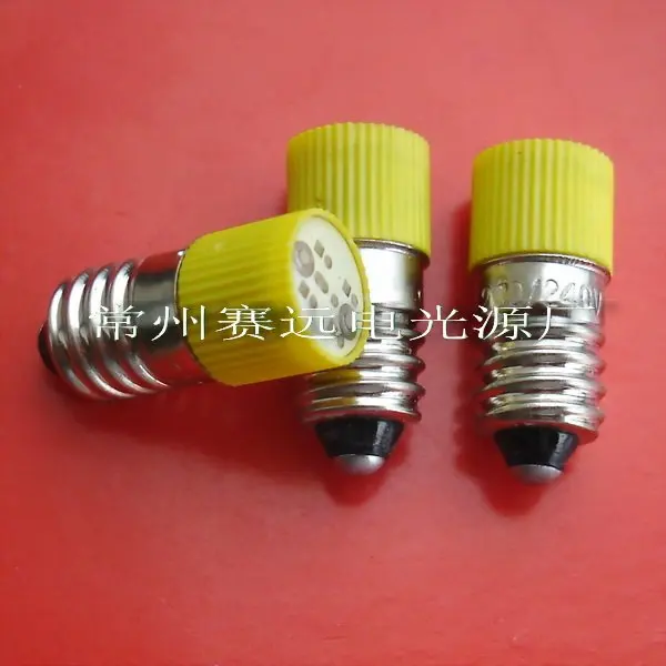 Новинка! Светодиодные лампы 220В/240В E10 A598 желтый цвет|led bulb lamp|bulb lampled |