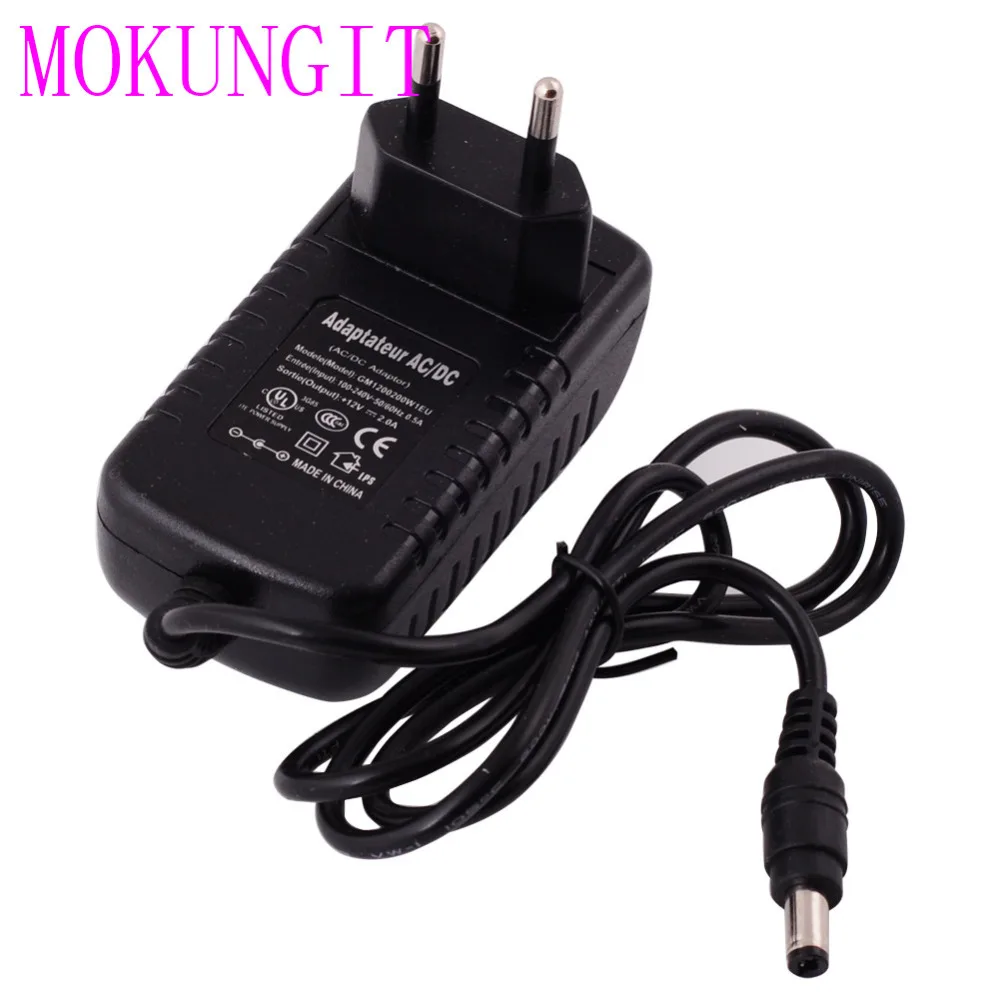 12V 2A AC 100 V 240 адаптер преобразователя DC 2000mA источник питания EU/AU/UK/US штепсельная