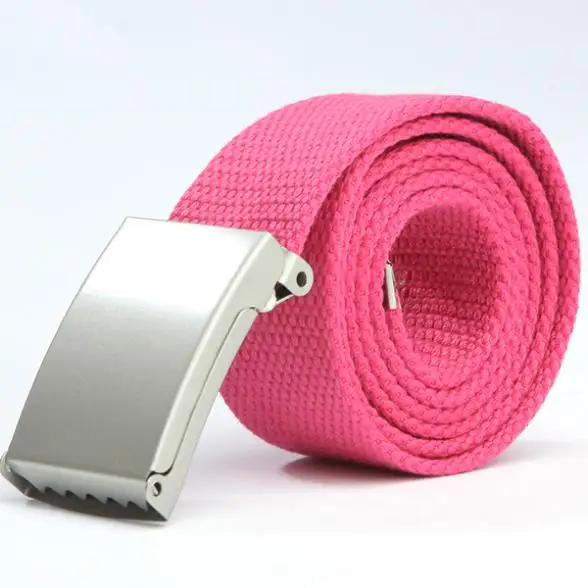 2020 женский мужской серебряный с металлической пряжкой холщовый пояс ремень