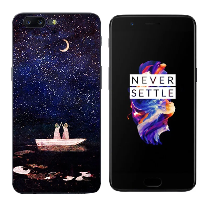 TPU Case for OnePlus 5 Five 1+5 Snowflake Printing Back Phone Cover Silicon Protection Cases Shells |