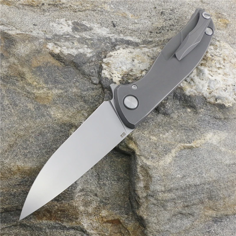 Зеленый шип F95 складной нож D2 лезвие TC4 titanium ручка planar Открытый Охота Кемпинг Сумка инструмент