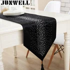 Junwell модный современный Настольный бегун гладильная Алмазная двухслойная бегущая скатерть с кисточками срезаемая вышитая настольная дорожка