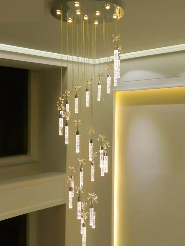 Скандинавский подвесной светильник для лестницы внутреннее освещение потолка