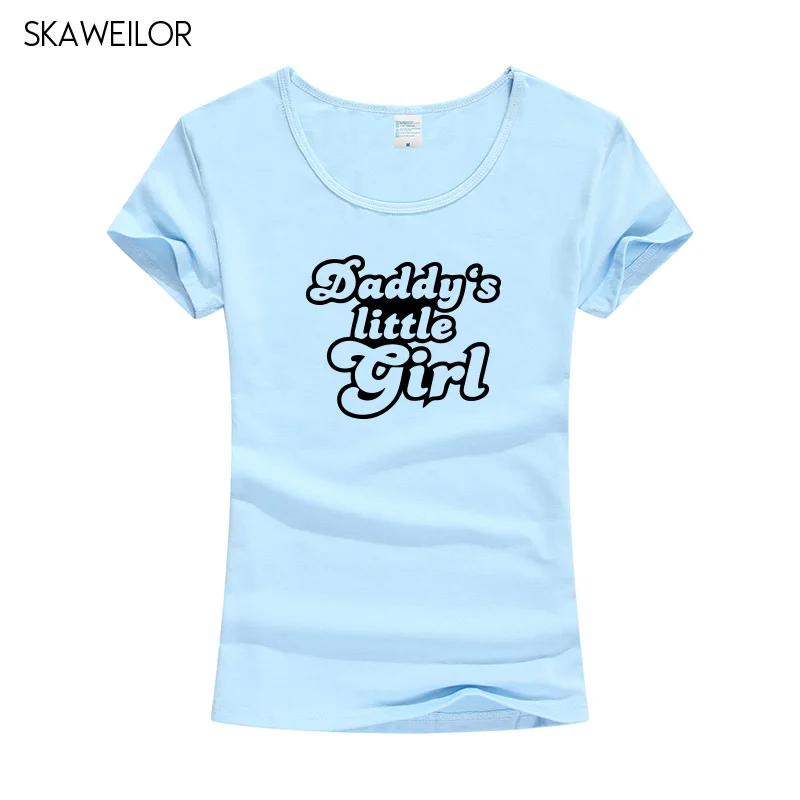 Daddy's Little Girl Print Women T-shirt Cotton Casual Funny Short Sleeve O-neck T Shirt For Lady Top Tee Hipster | Женская одежда