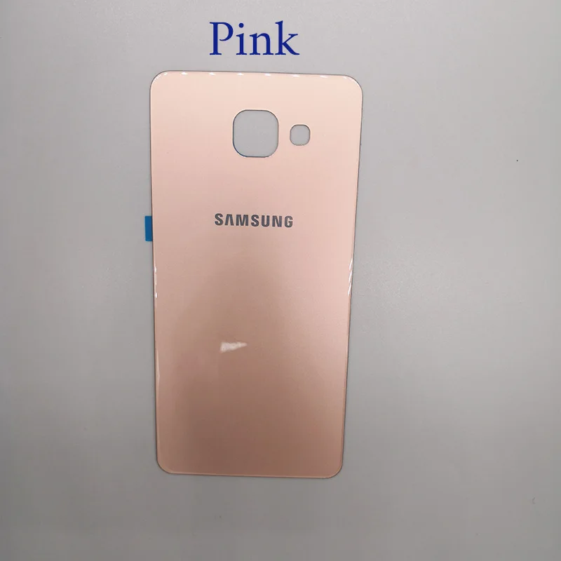 Pink Samsung Galaxy A5 A510 A510F оригинальная задняя крышка для батареи чехол 3D стекло задняя крышка для samsung A5 - Цвет: Pink