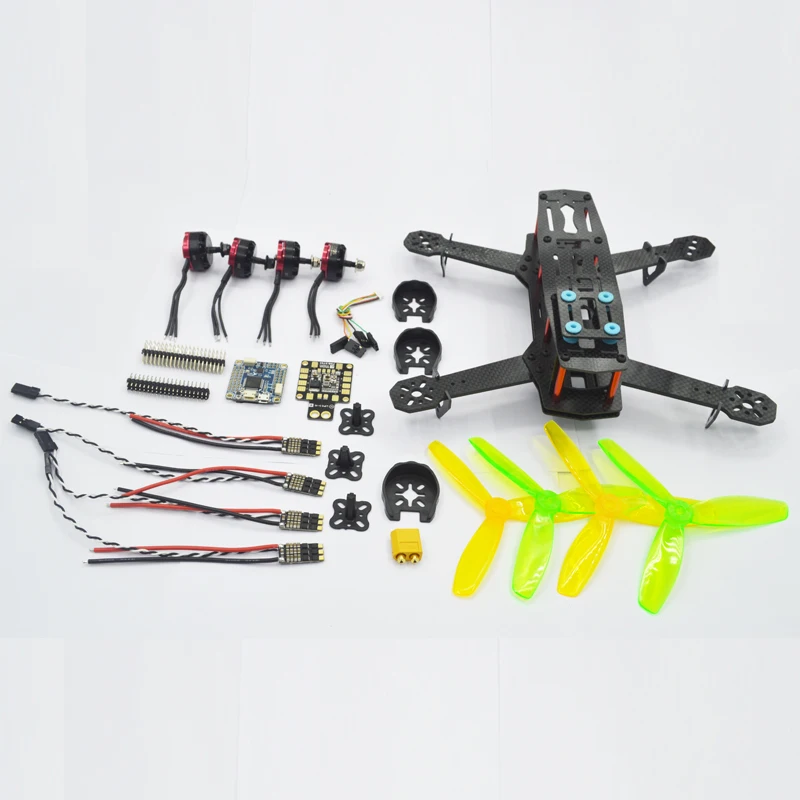 FPV Mini 250 мм карбоновая рама Дрон Квадрокоптер 4 arms F4V3 мотор ESC батарея пропеллер