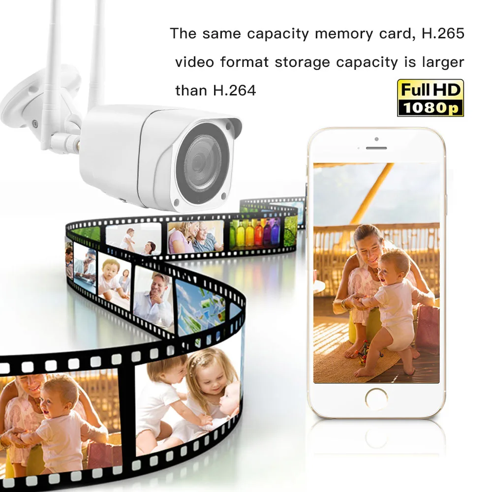1080P HD Беспроводная Wi-Fi камера Безопасности уличная домашняя IP камера IMX307 Onvif ночное видение CCTV видеонаблюдение двухстороннее аудио