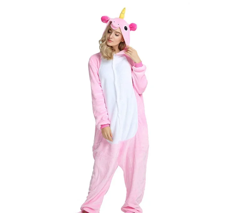 Pink Unicorn Pegasus AFEENYRK, женская мягкая удобная Пижама с единорогом, комплект одежды для сна, домашняя одежда, Пижама унисекс, домашняя одежда для девочек/мальчиков/одежда для сна для взрослых - Цвет: Pink Unicorn Pegasus