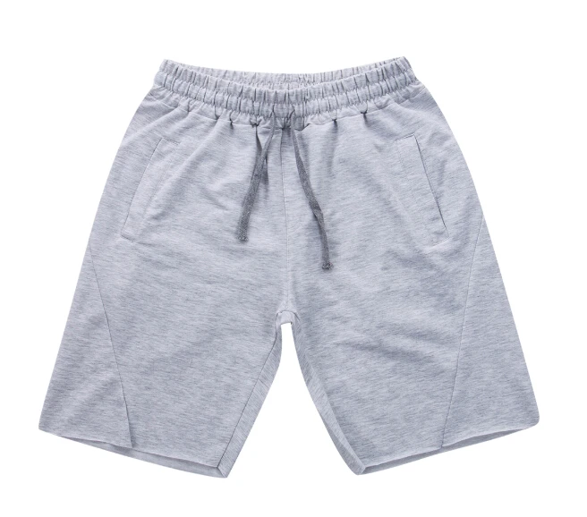 Серый Brand New Men's Sports Shorts Solid Destroy Pocket Casual Male Summer Trousers Gym Bottom Men Waistband Loose Shorts - Цвет: Серый
