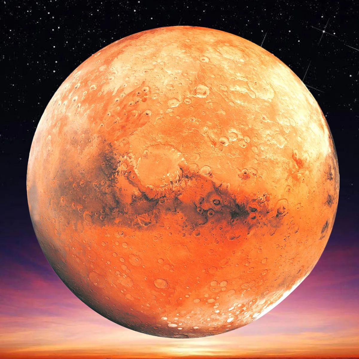 Влагостойкие Светящиеся в темноте креативные Настенные 3D наклейки Mars 30 см