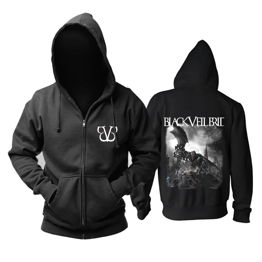 19 Designs Zipper Sweatshirt 3D Demon Bone Black Veil Brides Rock Hoodies Brand Clothing Punk Metal Fleece Sudadera Shell Jacket