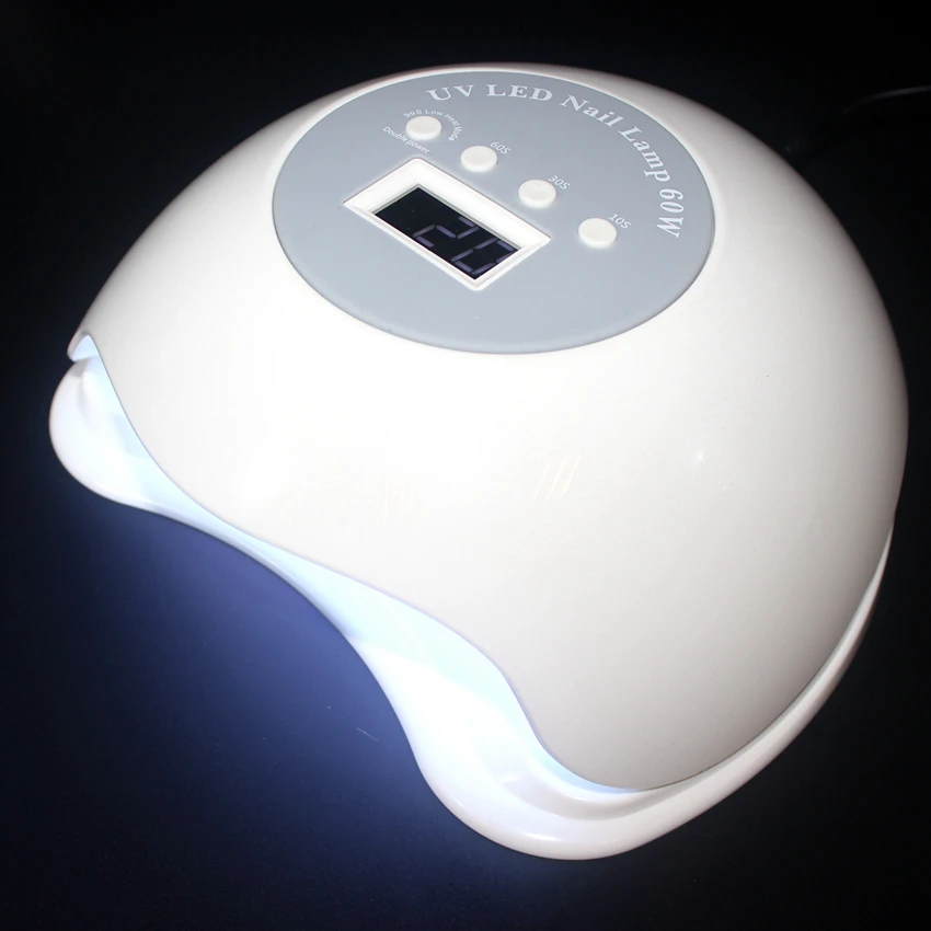 Новый 60 Вт Светодиодный светильник для Ультрафиолетовая лампа ногтей Сушилка