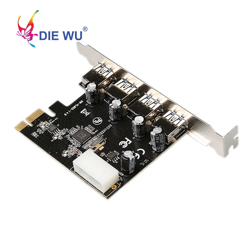 4 порта USB3.0 Riser card для VL805 PCIe X1 до портов pin power add on TXB048|Платы расширения| |