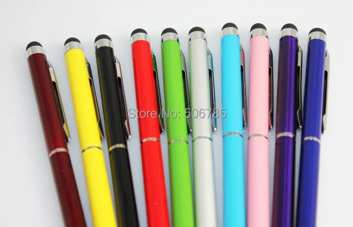 SZAICHGSI оптовая продажа 100 шт 2 в 1 шариковый стилус сенсорная ручка для Ipad Itouch Iphone 4 5 6