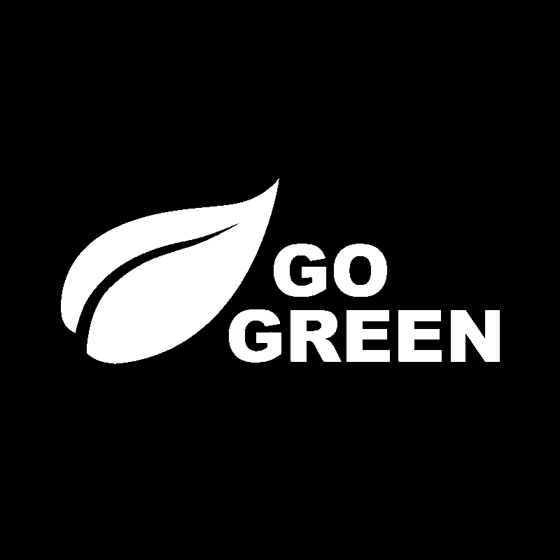 QYPF 15 3 см * 6 5 GO GREEN забавная Наклейка на окно автомобиля наклейка Черный Серебряный