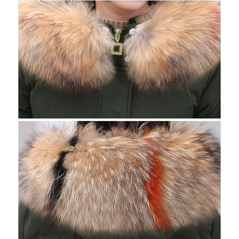 Новинка 2018 зимняя куртка женская толстая пуховая парка с капюшоном Длинная