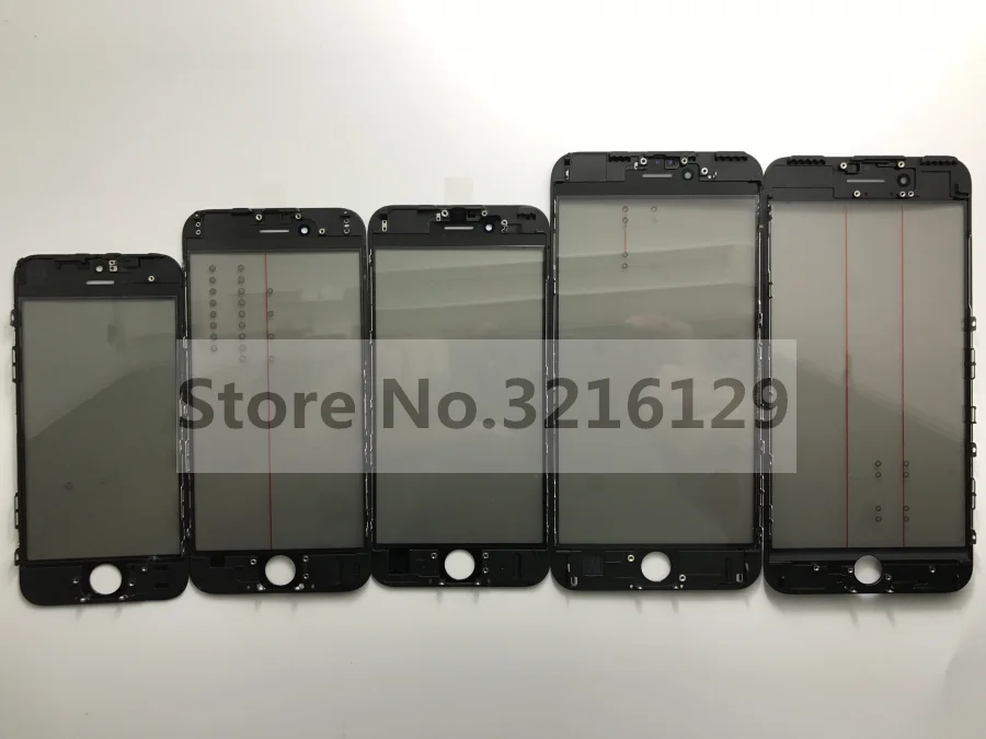 

20pcs Original Cold Press Front Glass With Frame+OCA+Polarizer Film Pre-Assembly For iPhone 6G 6S 7G 8G Plus Series Black&White