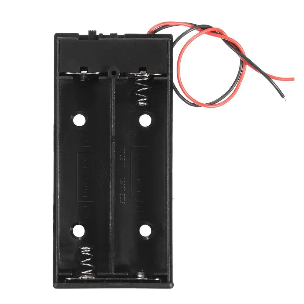 Универсальный черный чехол для хранения аккумуляторов 3 7 в 2x18650 контейнер с