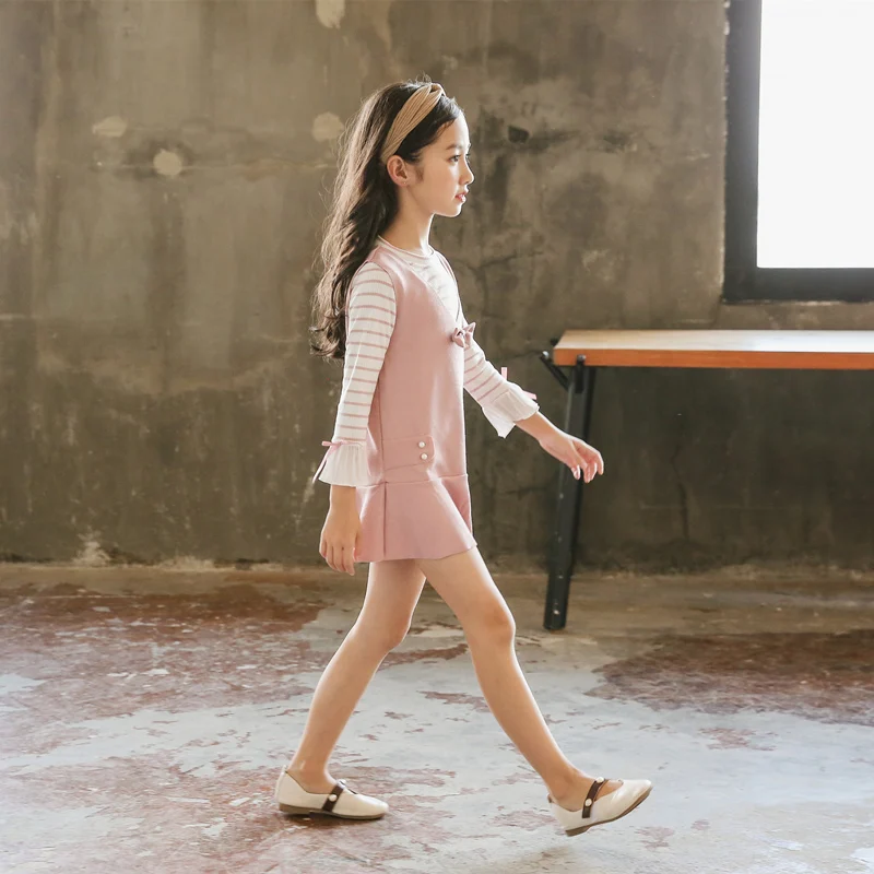 Комплекты одежды для девочек новинка 2019 летняя одежда футболка с длинным рукавом