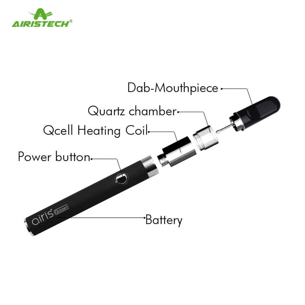 Оригинал Airistech Quaser Starter Kit 350 мАч батарея электронный сигаретный бак с Dab мундштук