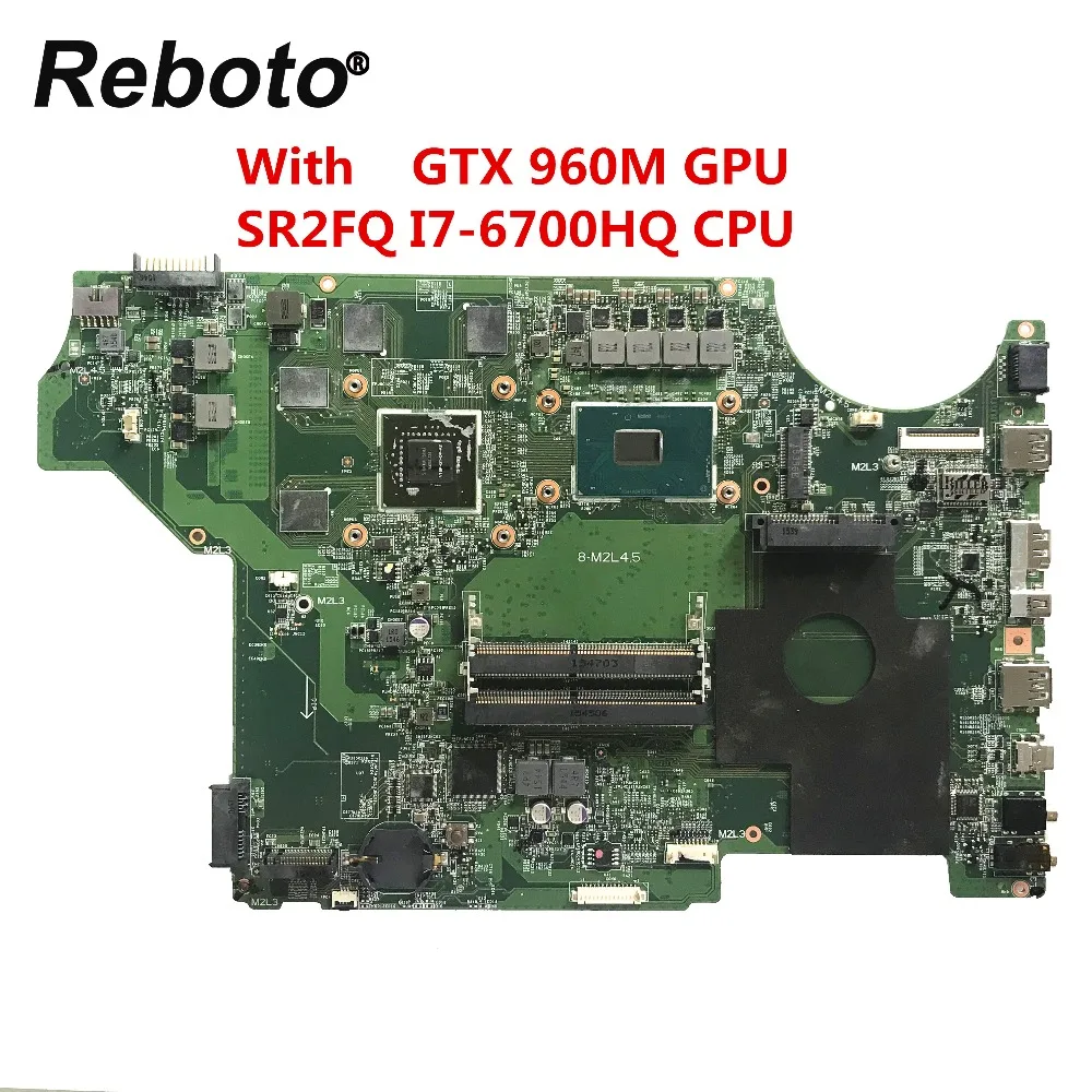Reboto для MSI MS-16J51 VER: 1,0 материнская плата для ноутбука DDR4 с SR2FQ I7-6700HQ 2,6 ГГц cpu GTX 960M GPU MB протестированная Быстрая