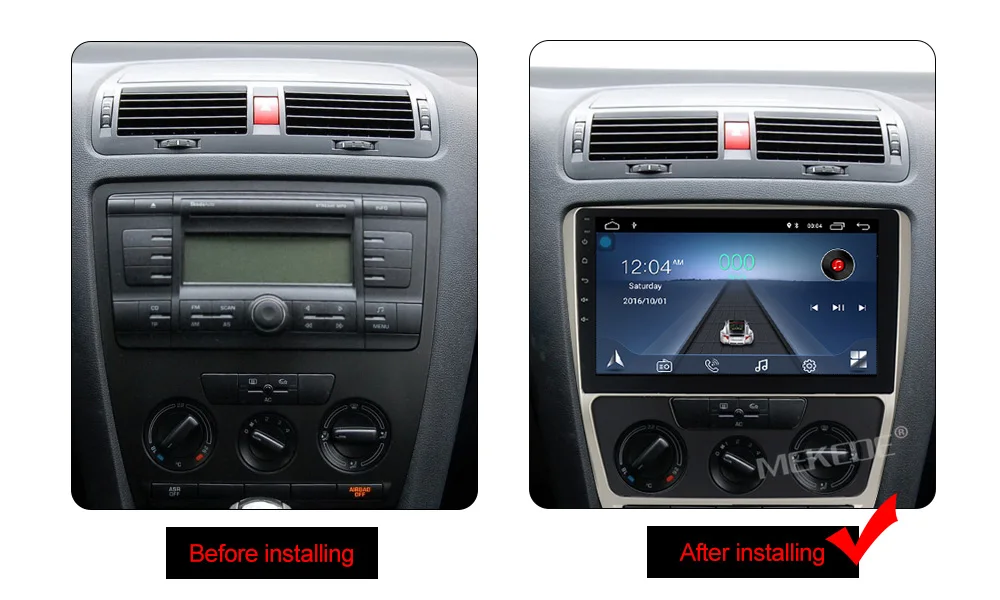 MEKEDE Android 8,1 автомобильный DVD gps мультимедийный плеер для SKODA Octavia 2 2011-2013 A5 автомобильный dvd Навигатор Радио бидео аудио плеер