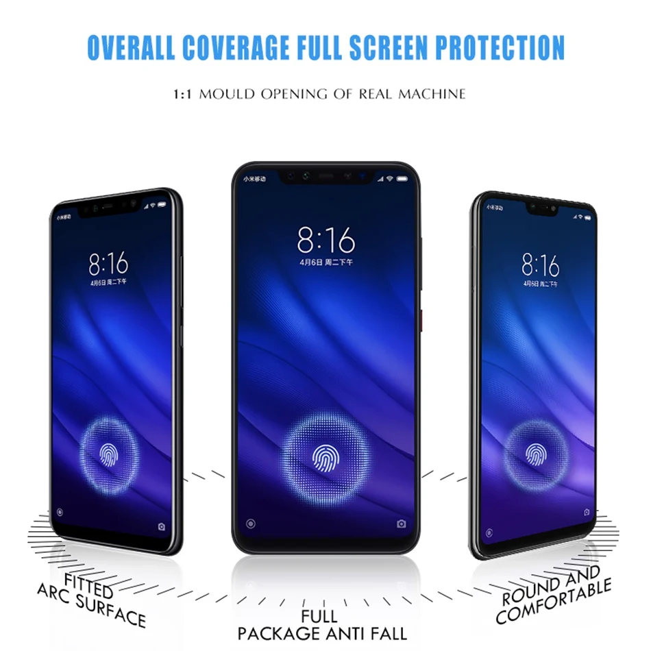 Закаленное стекло 9D с полным покрытием для Xiaomi Redmi 6A 6 Pro Защитное экрана 7A 5 5A 9H