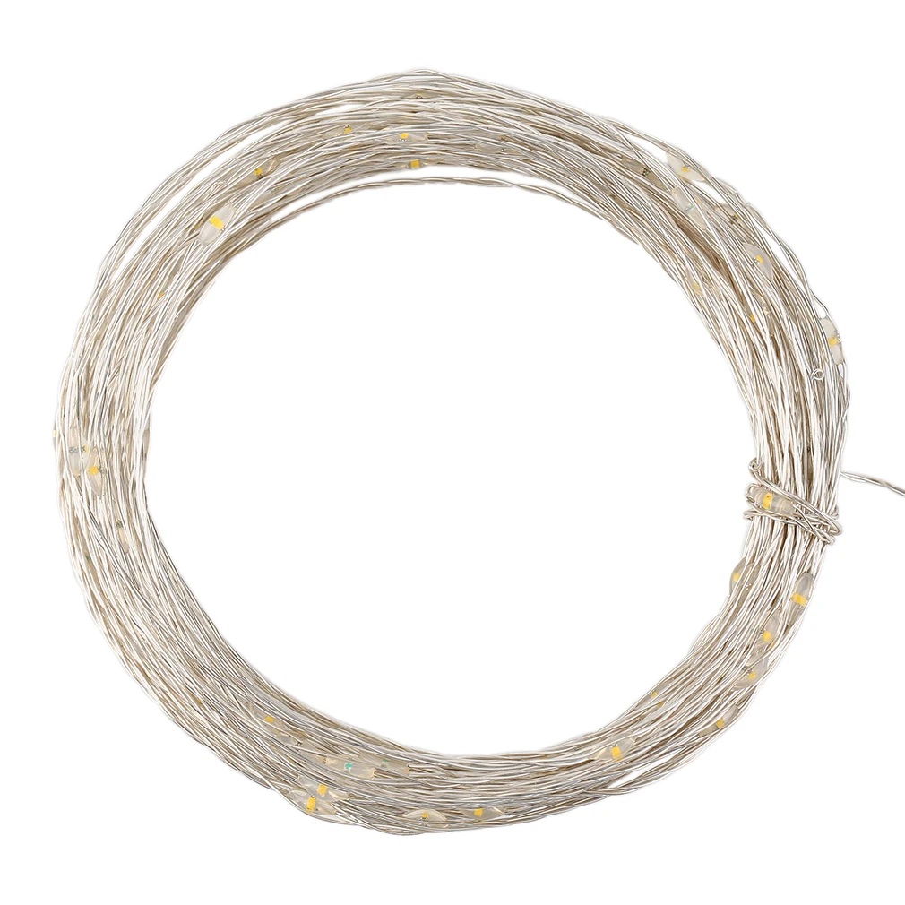 10 м/33 фута 100LED Серебряный провод электрический компонент гирлянда Фея свет 12В для