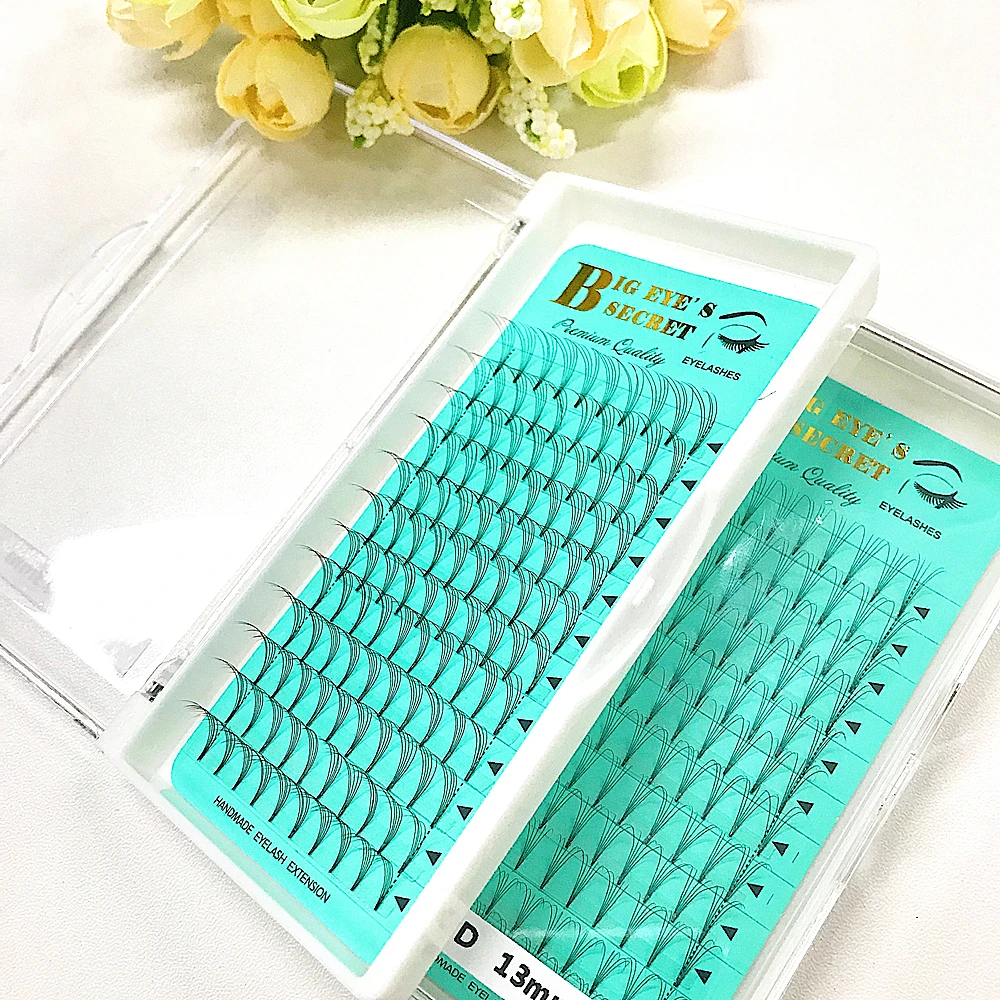 

BIG Short Stem 5D Premade Fans Volume Lashes Faux Mink Individual Eyelashes Extension Free Shipping