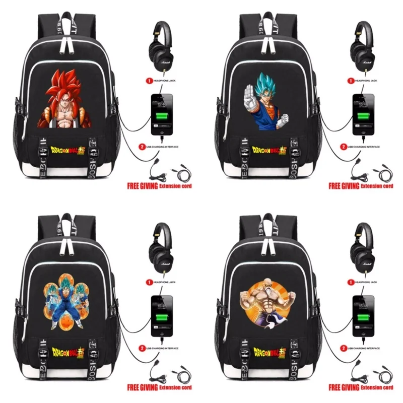 Многофункциональные рюкзаки с разъемом для наушников USB зарядкой японского