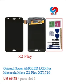 Super AMOLED ЖК-дисплей для Motorola Moto Z2 играть XT1710 XT1710-01/07/08/09/10 ЖК-дисплей Дисплей Сенсорный экран ЖК-дисплей дигитайзер в сборе