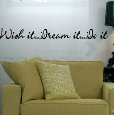 Желаю этого. Смело. Наклейка на стену zooyoo8012 декоративное украшение съемная