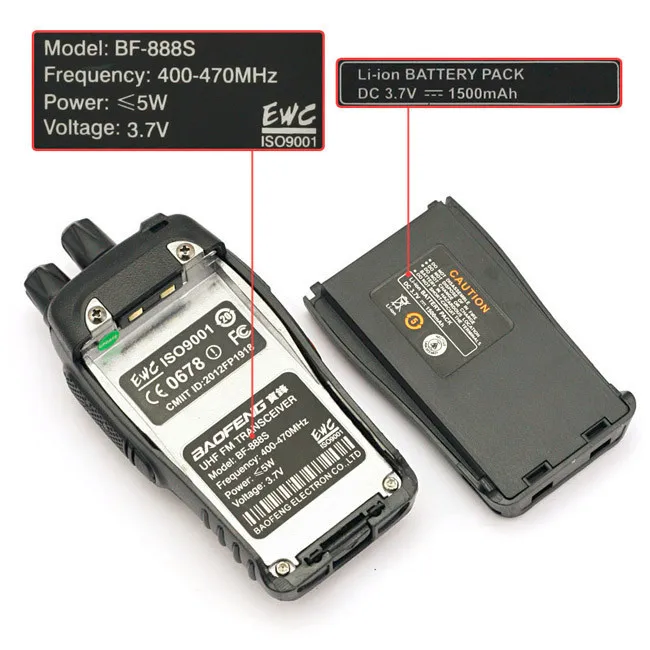 50 шт. Baofeng BF-888S 400-470 МГц 5 Вт CTCSS двухдиапазонный двухсторонний переносной любительский радиоприёмник Talkie bf888s 50 CTCSS/105 CDCS
