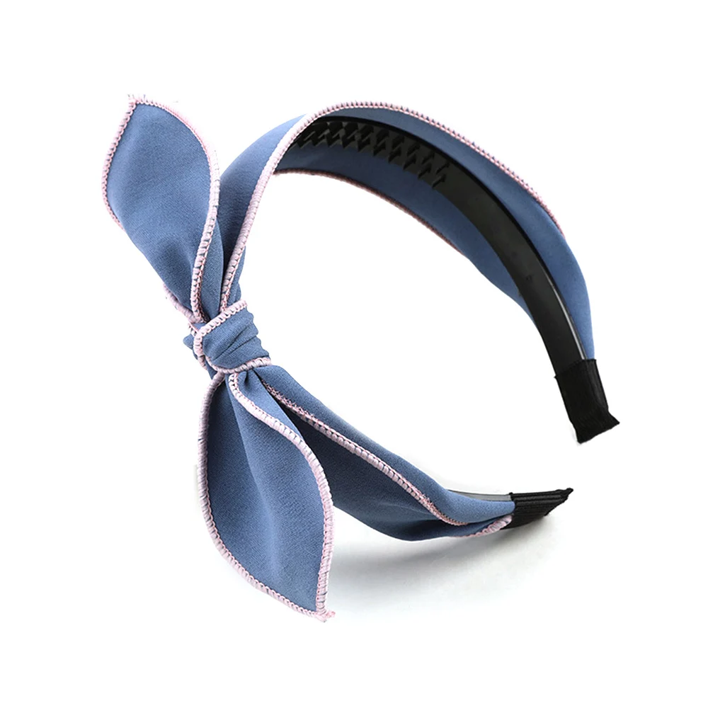 AOWOFS Girl Headband Sweet Lovely Heart Bow-knot Fabric Hair Accessorie Cute Headdress Summer Korean Pink Cotton Elegant |