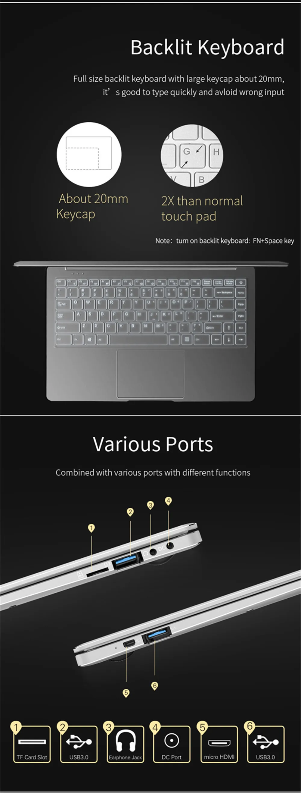 Ноутбук Jumper EZbook X4 Intel Gemini Lake J3455 4 ГБ ОЗУ+ 128 Гб SSD 14,0 дюймов Windows 10