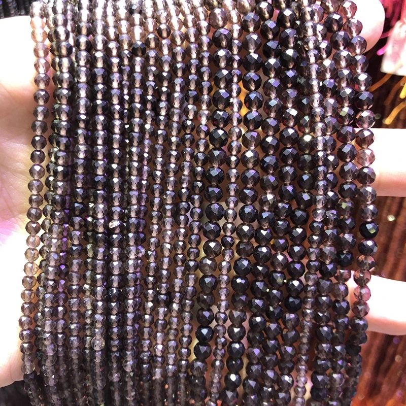 Бусины Из Натурального ледяного радужного обсидиана 2 мм 3 4 граненые крошечные