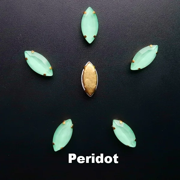A9 Peridot Золотой коготь настройки желе конфеты стекло и AB цвета кристалл 7*15 мм Navette Маркиза Форма пришить стразы бусины Одежда diy отделка - Цвет: A9 Peridot
