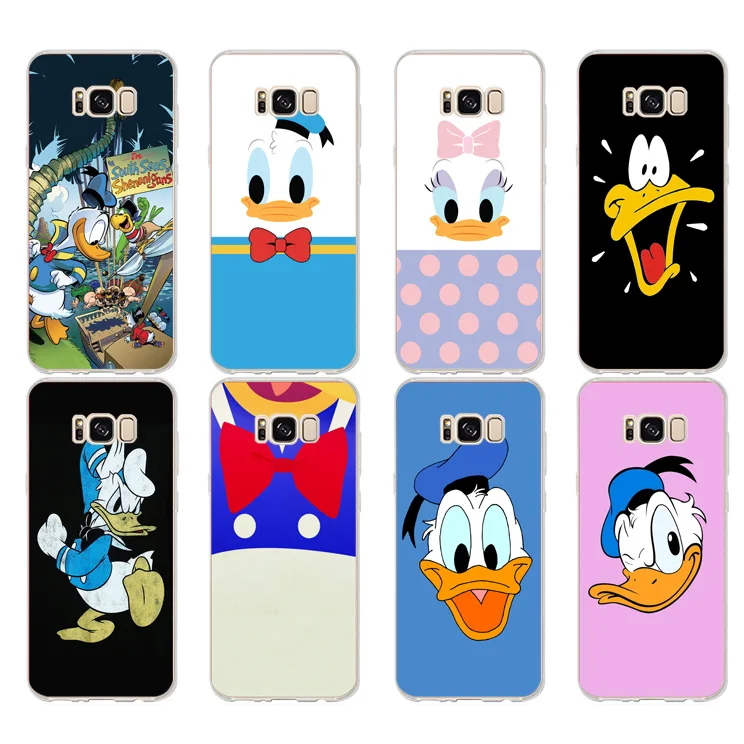 DREAMFOX K065 donald duck Soft TPU Silicone Case Cover For Samsung Galaxy Note S 6 7 8 9 Edge Plus Grand Prime |