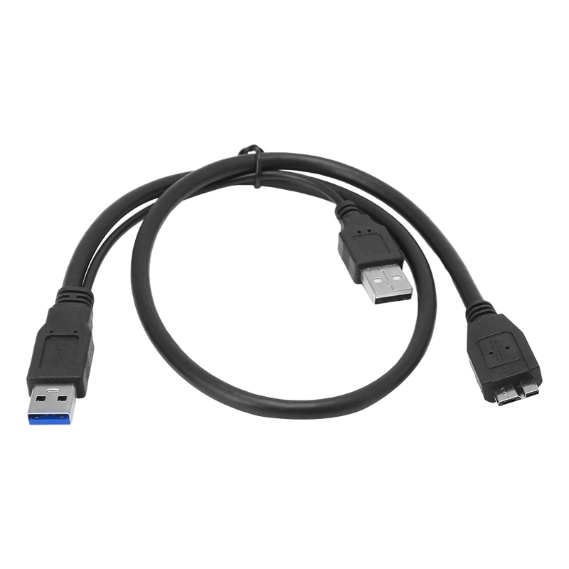 Новый USB 3 0 Dual power Y shape 2 x type A To Micro B кабель внешний жесткий диск|Кабели передачи
