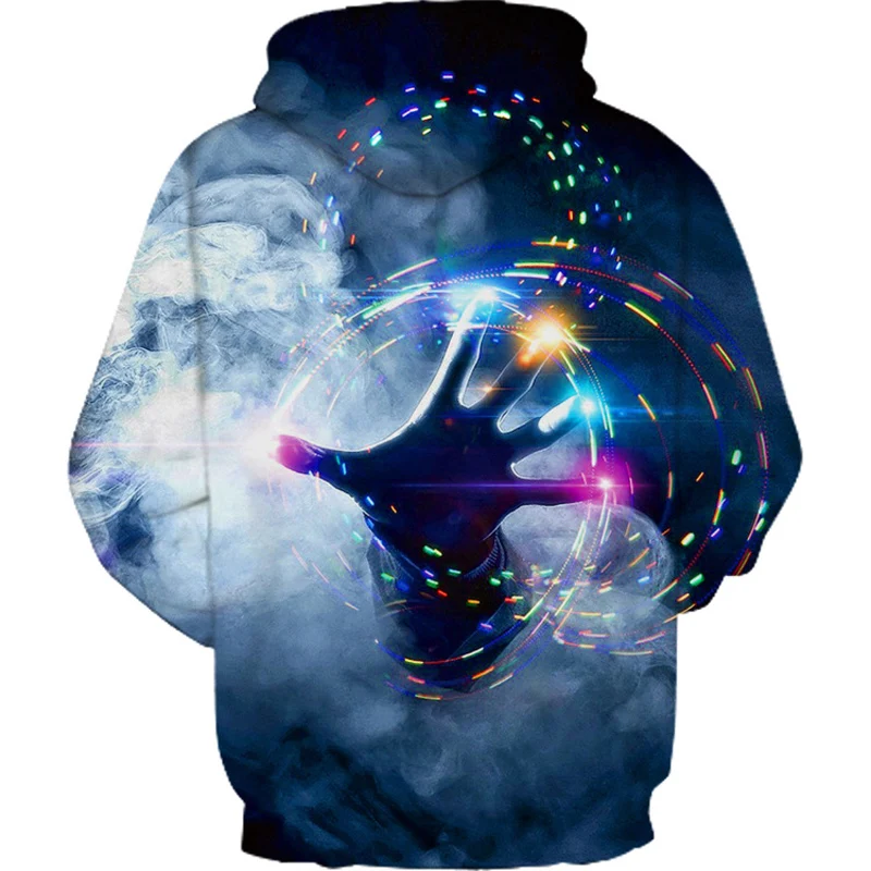 Толстовка мужская с длинным рукавом и 3D принтом свободного покроя|Мужские