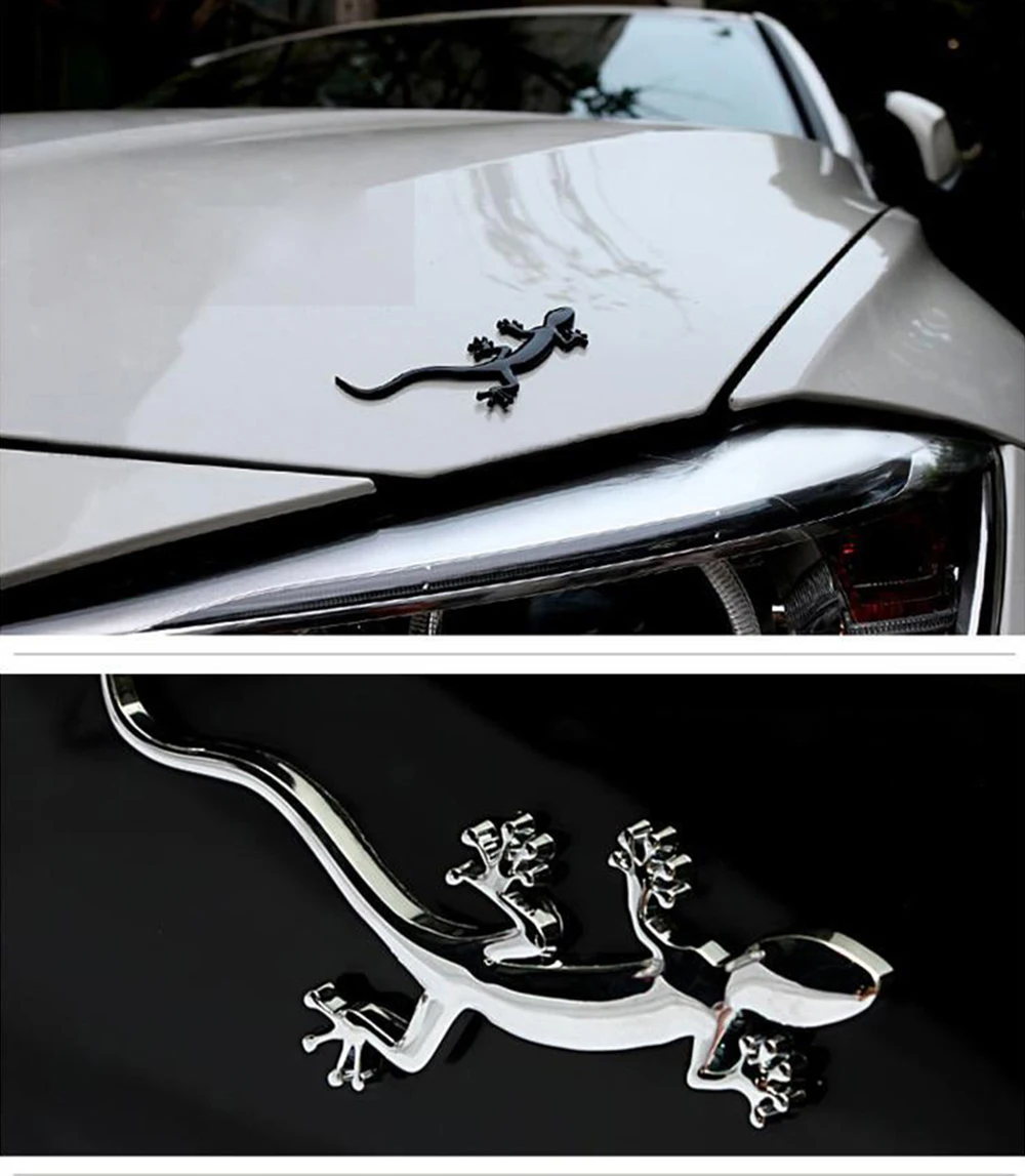 Gecko Ящерица Quattero 3D Металл Ho Авто Мотоциклов Логотип Эмблема Значок Стайлинга Автомобилей Наклейки Автомобилей Автомобиля Аксессуары Укладка