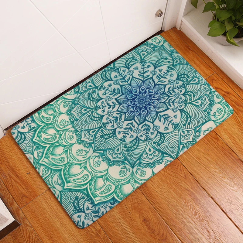Коврик для ванны HomeMiYN фланелевые кухонные подкладки противоскользящие с зеленым