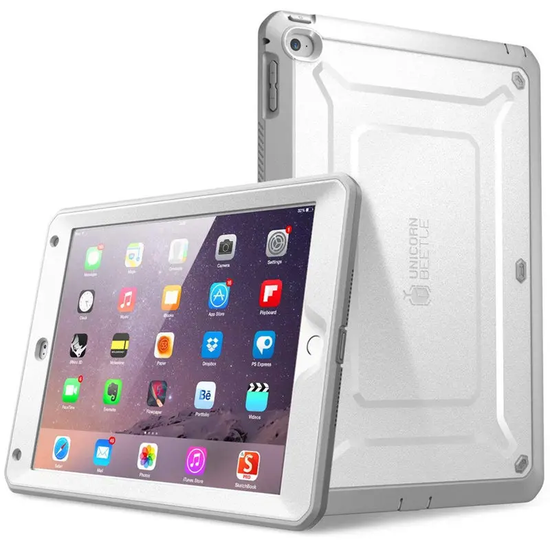 White Для ipad Air 2 Чехол SUP чехол UB Pro полный корпус прочный двухслойный Гибридный защитный чехол со встроенной защитой экрана для Air 2 - Цвет: White