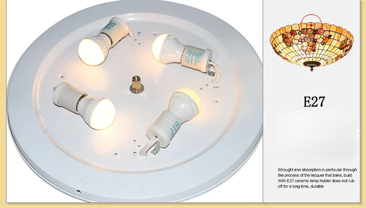 Средиземноморский Стиль Тиффани Ретро Сельский барабан камелии Паттен