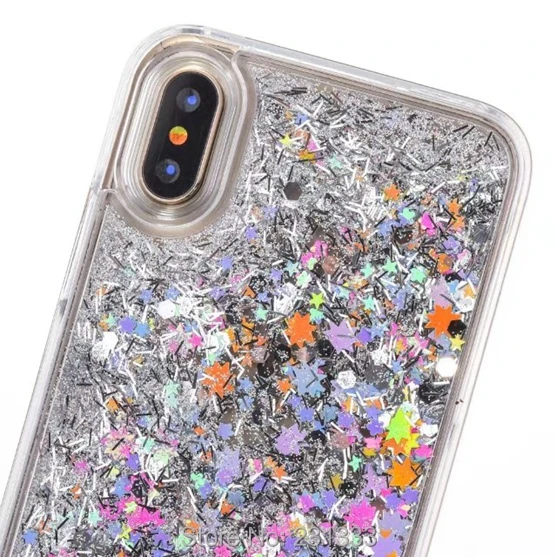 Жесткий чехол C ku для Iphone X 8 7 PLUS 6 6S 5 5C 4G SE с блестящими звездочками динамическая