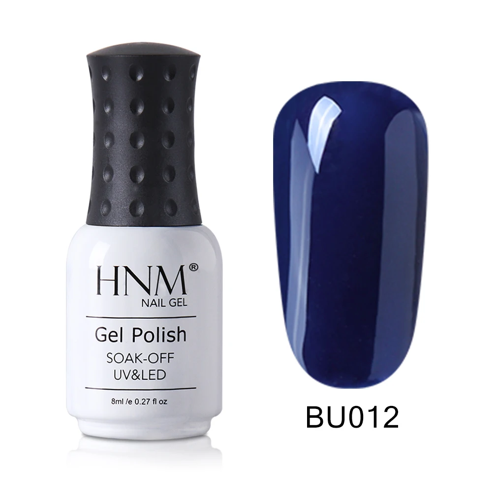 012 HNM 8 мл синий цвет гель лак Vernis Полупостоянный УФ-гель для ногтей замачиваемый Гель-лак для нейл-арта Блеск лак для ногтей GelLak - Цвет: 012