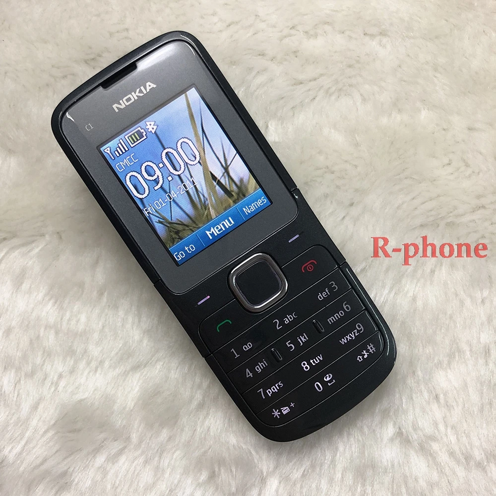Nokia C1-01 разблокированный 2G GSM мобильный телефон Восстановленный мобильный телефон и один год гарантии